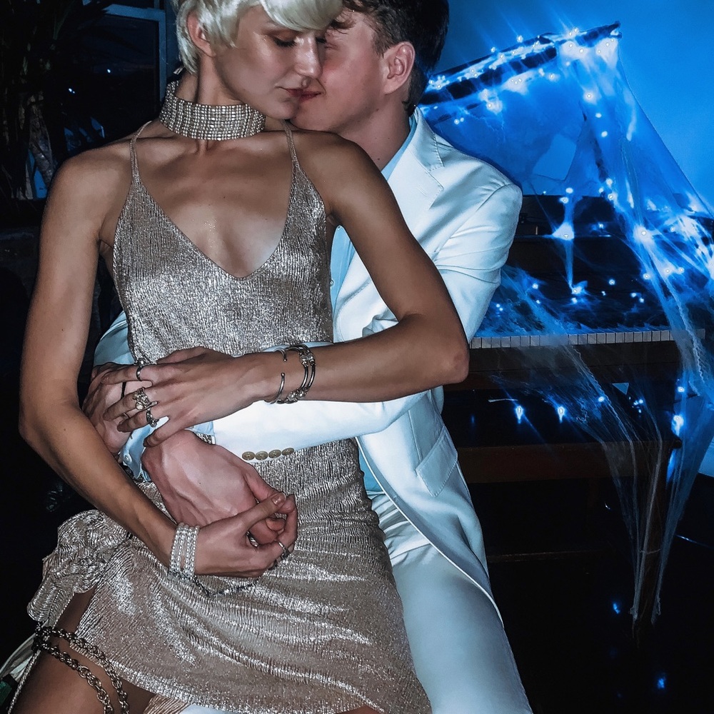 Metallic Silver Gown